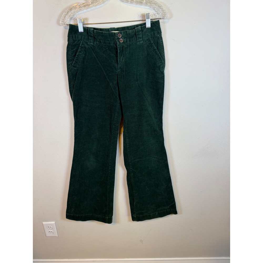 Old Navy Womens Corduroy Pants Bootcut Dark Green Size 2 Regular